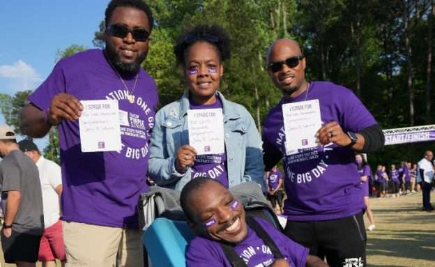 The John Lewis family team at PanCAN PurpleStride Atlanta 2011.