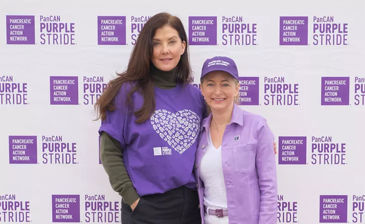 Jean Trebek and Julie Fleshman at PanCAN PurpleStride Los Angeles 2023